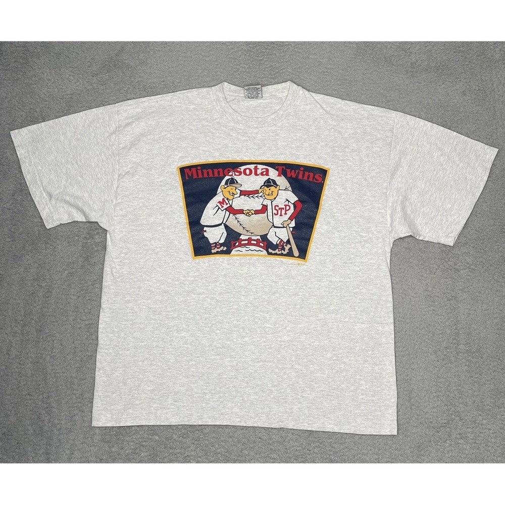 Vintage 90s Minnesota Twins Shirt Minnie & Paul Logo Mens XL Gear For‎ Sports